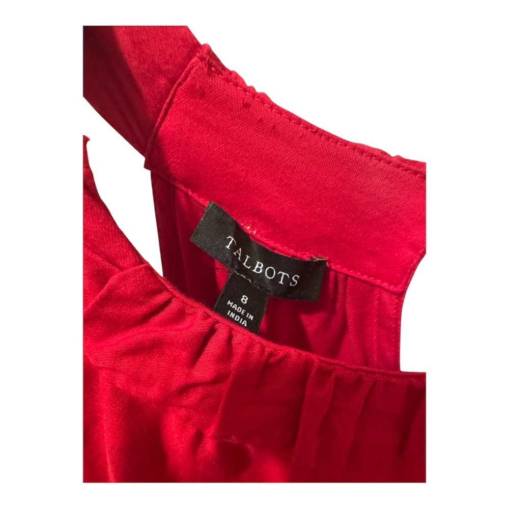 Talbots Women’s Red Halter Midi Dress - Picture 5 of 8